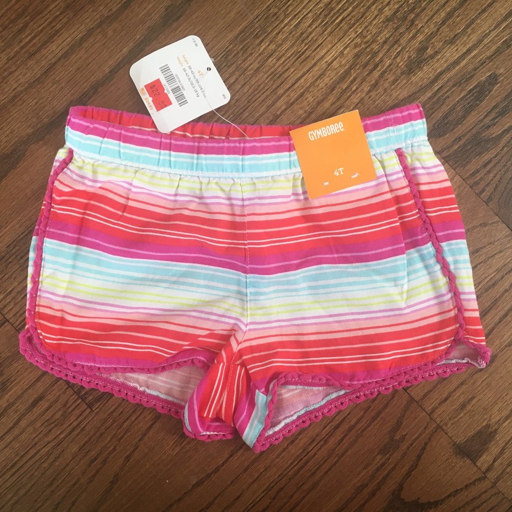 NWT Gymboree 4T Girls Stripe Shorts